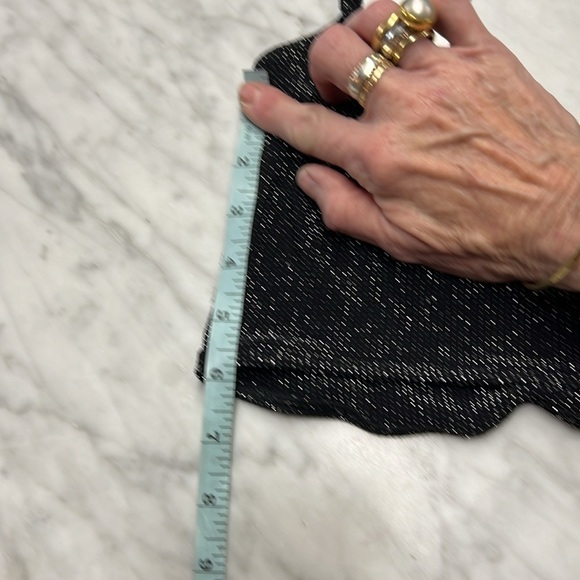 Alix NYC Perry Crop Top and Midi Skirt in Silver Shimmer and Black XS - Picture 14 of 16